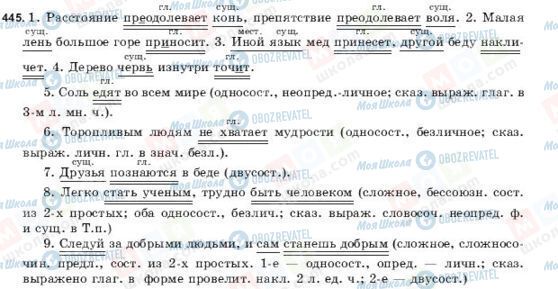 ГДЗ Русский язык 9 класс страница 445