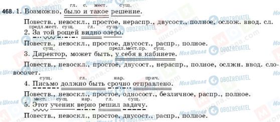 ГДЗ Русский язык 9 класс страница 468