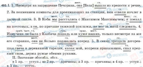 ГДЗ Російська мова 9 клас сторінка 493