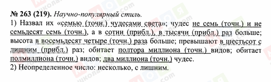 ГДЗ Російська мова 10 клас сторінка 263(219)