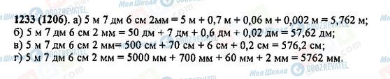 ГДЗ Математика 5 клас сторінка 1233(1206)