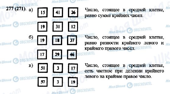 ГДЗ Математика 5 клас сторінка 277(271)