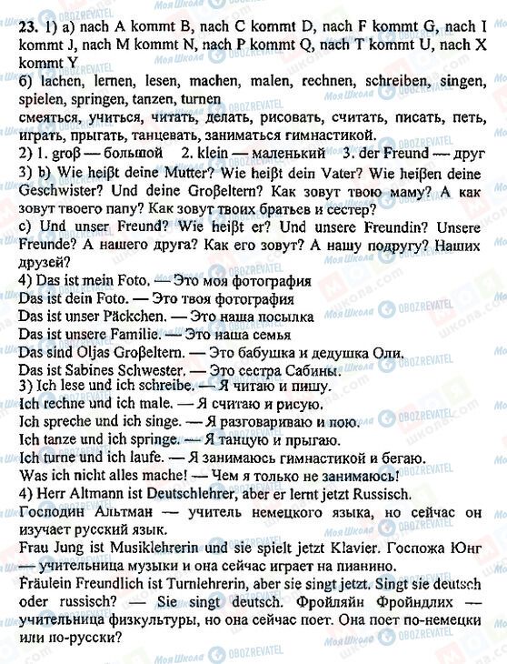ГДЗ Немецкий язык 5 класс страница 23
