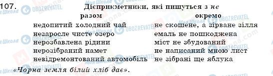ГДЗ Українська мова 7 клас сторінка 107