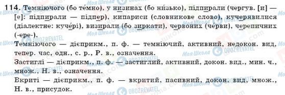 ГДЗ Укр мова 7 класс страница 114