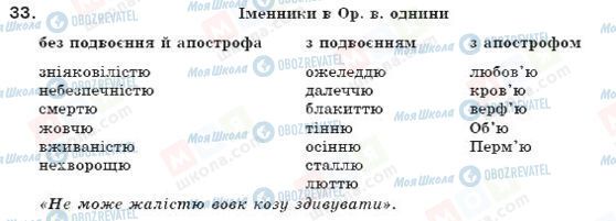 ГДЗ Українська мова 7 клас сторінка 33