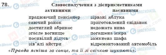 ГДЗ Укр мова 7 класс страница 78