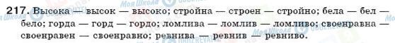 ГДЗ Російська мова 6 клас сторінка 217