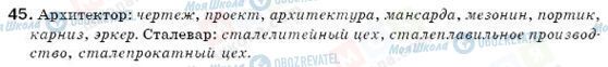 ГДЗ Російська мова 6 клас сторінка 45