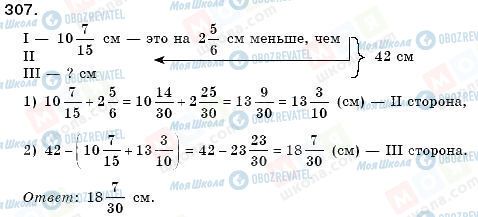 ГДЗ Математика 6 клас сторінка 307