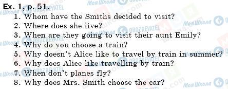 ГДЗ Англійська мова 6 клас сторінка упр. 1, стр. 51