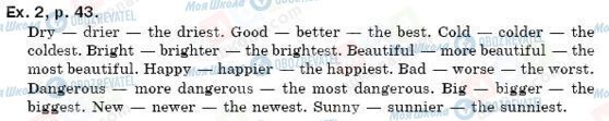 ГДЗ Англійська мова 6 клас сторінка упр. 2, стр. 43