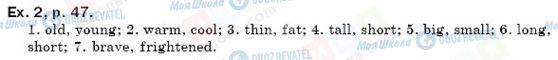 ГДЗ Англійська мова 6 клас сторінка упр. 2, стр. 47