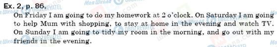 ГДЗ Англійська мова 6 клас сторінка упр. 2, стр. 86