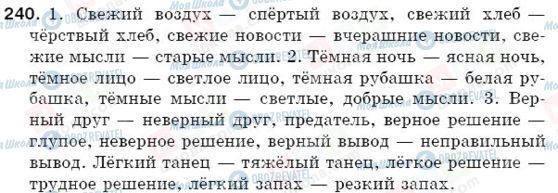 ГДЗ Русский язык 5 класс страница 240