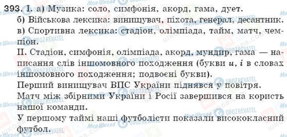 ГДЗ Українська мова 5 клас сторінка 393