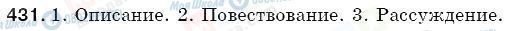 ГДЗ Російська мова 5 клас сторінка 431