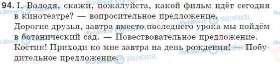 ГДЗ Російська мова 5 клас сторінка 94