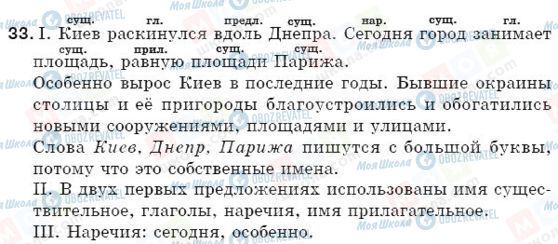ГДЗ Російська мова 5 клас сторінка 33