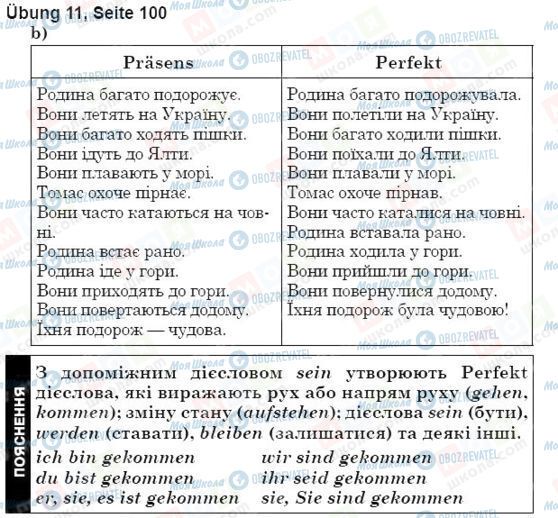 ГДЗ Німецька мова 5 клас сторінка упр.11. стр.100