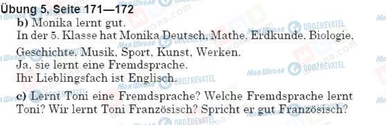 ГДЗ Немецкий язык 5 класс страница упр.5, стр.171-172