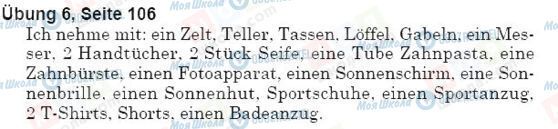 ГДЗ Німецька мова 5 клас сторінка упр.6, стр.106
