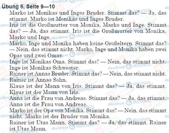 ГДЗ Німецька мова 5 клас сторінка упр.6, стр.9-10