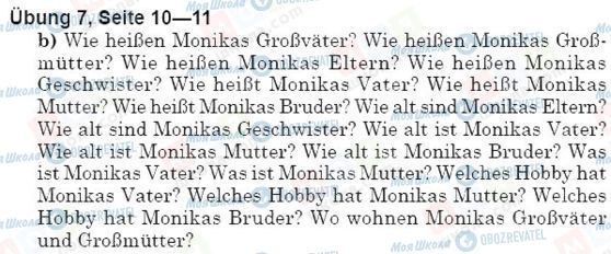 ГДЗ Німецька мова 5 клас сторінка упр.7, стр.10-11