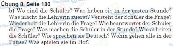 ГДЗ Німецька мова 5 клас сторінка упр.8, стр.180