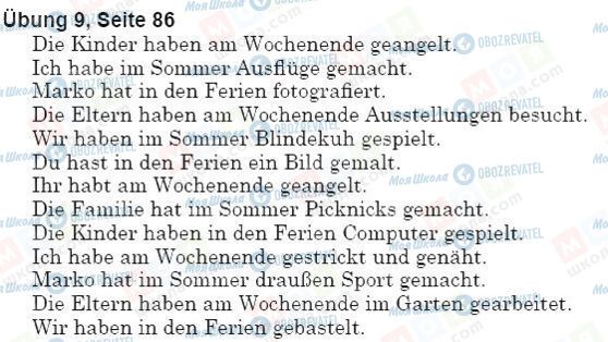 ГДЗ Немецкий язык 5 класс страница упр.9, стр.86