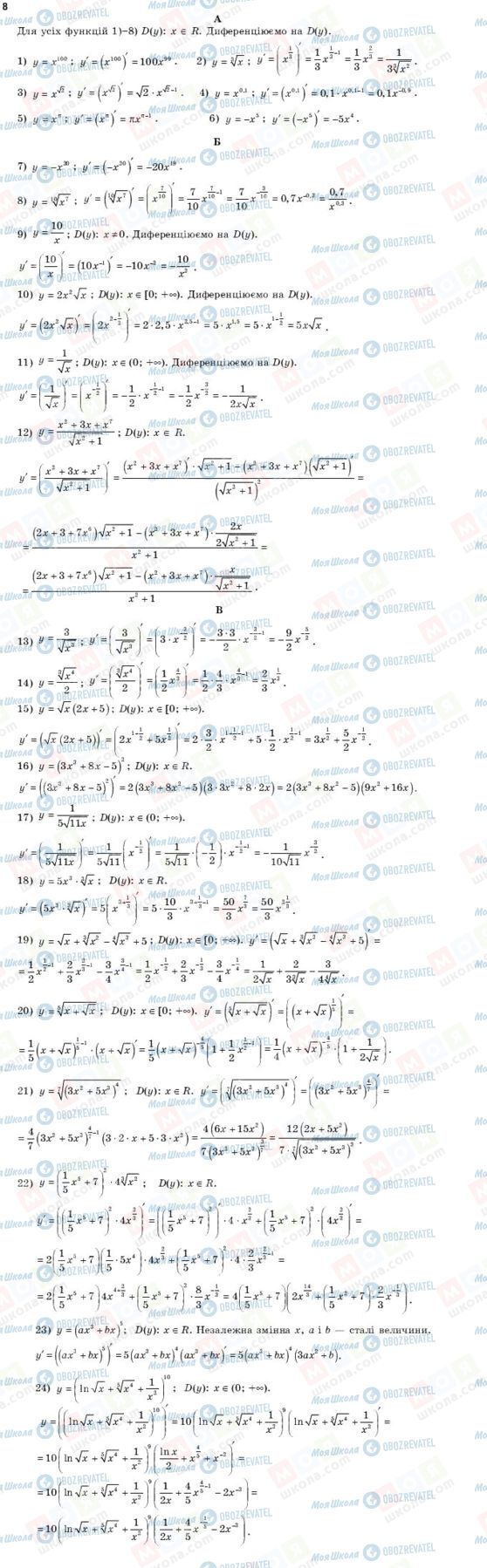 ГДЗ Алгебра 11 класс страница 8