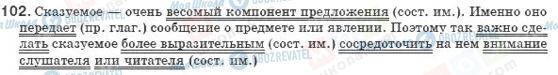 ГДЗ Російська мова 8 клас сторінка 102