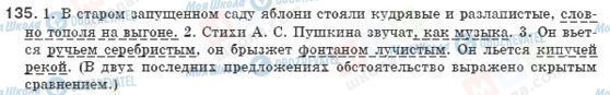 ГДЗ Російська мова 8 клас сторінка 135