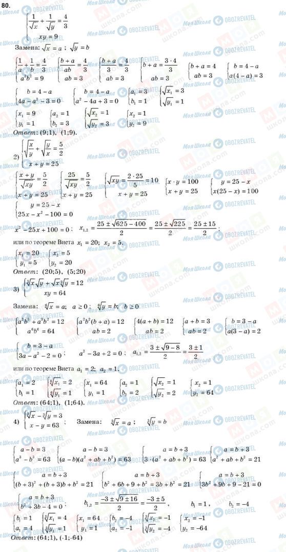 ГДЗ Алгебра 10 класс страница 80
