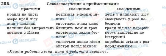 ГДЗ Укр мова 7 класс страница 268