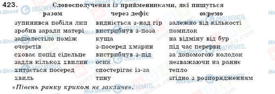 ГДЗ Українська мова 7 клас сторінка 423