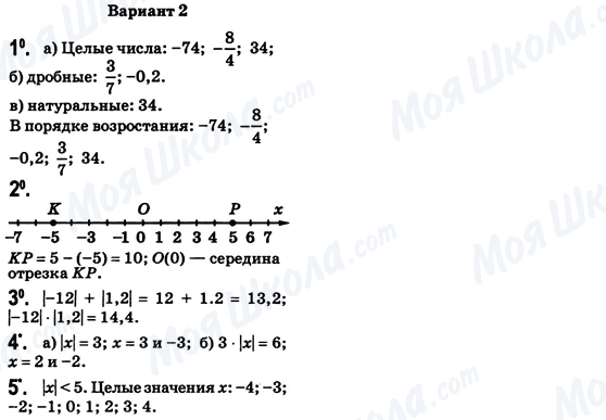 ГДЗ Математика 6 класс страница Вариант-2