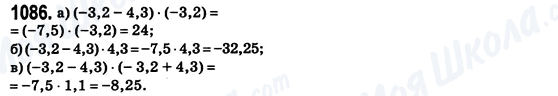 ГДЗ Математика 6 клас сторінка 1086