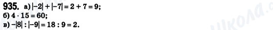 ГДЗ Математика 6 клас сторінка 935
