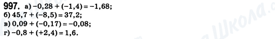 ГДЗ Математика 6 клас сторінка 997
