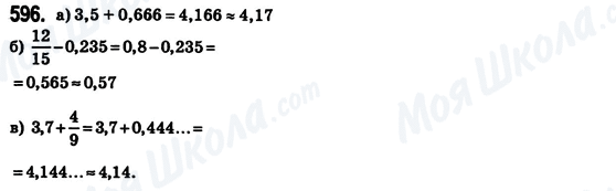 ГДЗ Математика 6 клас сторінка 596