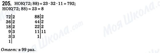ГДЗ Математика 6 класс страница 205