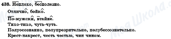 ГДЗ Російська мова 7 клас сторінка 438