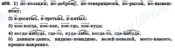 ГДЗ Російська мова 7 клас сторінка 468