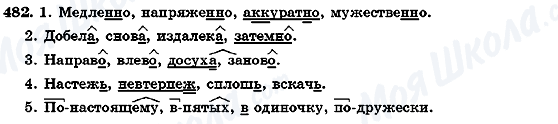 ГДЗ Російська мова 7 клас сторінка 482