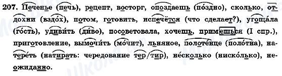 ГДЗ Російська мова 7 клас сторінка 207