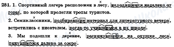 ГДЗ Російська мова 7 клас сторінка 281