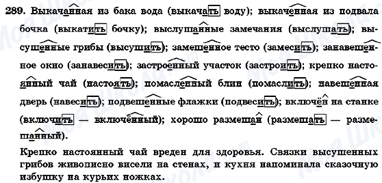 ГДЗ Російська мова 7 клас сторінка 289