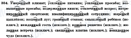 ГДЗ Російська мова 7 клас сторінка 304