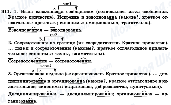 ГДЗ Російська мова 7 клас сторінка 311